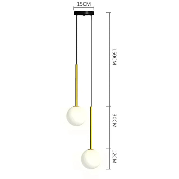 Luminária Pendente Esférica Britânica
