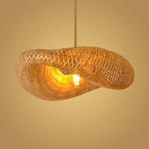 Luminária Pendente de Bambu Artesanal Premium