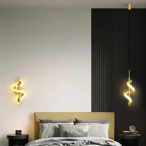 Luminário Pendente Espiral | 3 Tons de Iluminação