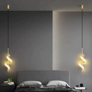 Luminário Pendente Espiral | 3 Tons de Iluminação