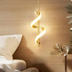 Luminário Pendente Espiral | 3 Tons de Iluminação