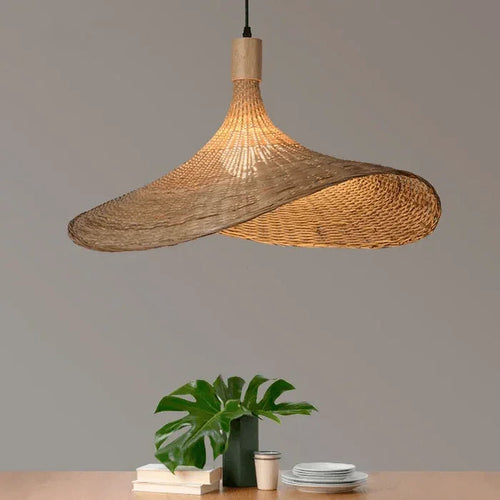Luminária Pendente de Bambu