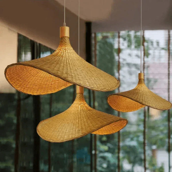 Luminária Pendente de Bambu